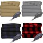 31160277 Sunbeam Electric Heated Blanket Fleece Throw Warming In Pick Color