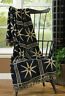 337-22h Park Designs New Windsor Star Throw Navy Tan Blanket By