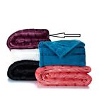 355804 Unbranded Soft Cozy Shimmering Stripe Plush Blanket