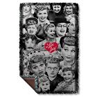 Lb241-tap1-0 36x60 Faces Lucy Woven Love Throw Blanket White Sublimate Tapestry