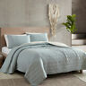 3pyctnqe-sge-qn Modern Threads Everly Embroidered Quilt Set Sage Cream 645470281834