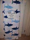 400174541000 Dot Dash Shark Throw Blanket Nw Plush White