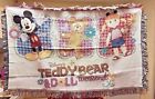 400190834155 Disney Tapestry Throw Mickey Mouse Teddy Bear And