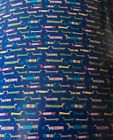 400218612734 Hometown Value Dachshund Snowflake Fleece Throw New Blue