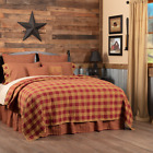 42377 Vhc Check Cotton Quilted Luxury King Cottage Coverlet 840528167492