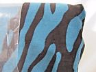 430000686575 Comfort Bay Plush Luxury Teal Black Tiger Print