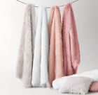 3050-0042 430500420006 Rh Teen Kashmir Faux Fur Bed Throw Wht