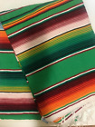 43188-336403 Mexitems Large Authentic Mexican Blanket Colorful Serape Blankets 680044988351