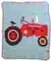 433-2 Green 3 Throw Blanket Tractor 610079569140