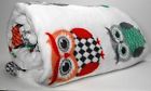 43397-23735 Justhome Owls Fleece Throw Blanket 711599203191