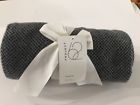 490671012837 Project Throw Blanket Herringbone Herring Bone Gray Acrylic