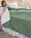491526 Ultra Soft Embossed Design Reverse To Plush Sherpa Bed Blanket King Olive