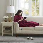 4xajw0hqez Comfort Spaces Solid Microlight Heated Snuggle Wrap Blanket 675716896997