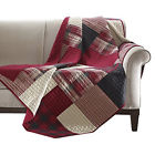 5026966 Red Plaid Quilted Throw Bed Couch Travel Blanket 648865026966