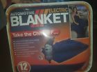 506628 Eurow Electric Car Heated Volt Navy Fleece Travel Throw For