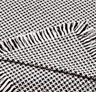 5077-10 Simply Home Black Hanover Houndstooth Afghan Throw Blanket 762152704211