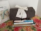 52412517 Project Nwt Herringbone Throw Blanket Black Mid Century Inspired