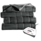 31160185 55338 Sunbeam Queen Size Electric Heated Fleece Blanket Cozy 689749355338