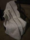 580203  Things Remembered White Peony Quilted Throw