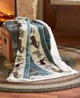 580234 Unbranded Jumbo Cozy Fleece And Sherpa Lodge Throw Blanket Deer