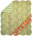 83-nat-aiqtgp 60-inch Manual Woodworker 50 X Reversible Quilt Green Paisley 725734668073