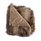 124-099 60-inches Woven Works Ibex Warm Brown Faux Fux Throw X 70-inches
