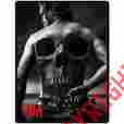 60832 Carlisle Company New Samcro Sons Of Anarchy Jax With Skull Black And White Fleece Throw Blanket 841110173587