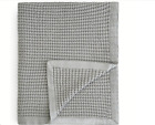 608381256544 Oake Waffle Gray Cotton Throw