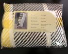 61-00004-bl Lavish Home Yellow Grey Plaid Throw Fleece Mink Sherpa Blanket