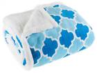 3490462 61-00004-dblb Lavish Home Fleece Sherpa Blanket Throw In Dark 886511978249