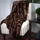 61-74-br Lavish Home Fur Throw 728662918548