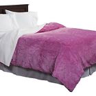 61-83-t-p Lavish Homes Home Floral Etched Fleece Blanket With Sherpa Twin Pink 886511520332
