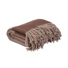 61-86-b Lavish Home Australian Wool Throw Brown