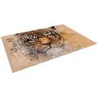 617407140255 Kess Inhouse Geordanna My Tiger Orange Tan Outdoor