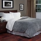 61w-24887 Somerset Home Floral Etched Fleece Blanket With Sherpa