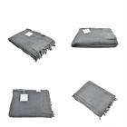 643380791184 Infusezen Stonewashed Turkish Throw Blanket In Charcoal Black