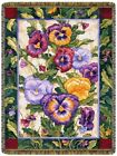 646071104140 Paul Brent New Pansy Family Cotton Afghan Gift