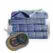 65023 Sunbeam Quilted Fleece Blanket Electric Heated Queen Warm Comfort Temperature Washeable 0728899365023