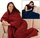 675716267834 Charter Club Bodywrap Blanket Throw Wrap Navy Blue