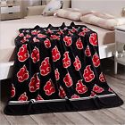 678865226356 Thicken Naruto Red Clouds Soft Coral Fleece Throw