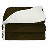 694501119141 Sunbeam Heated Throw Blanket Reversible Sherpa Royal Mink