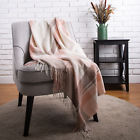 6971255303977 Glitzhome Plaid Woven Throw Blanket With Tassels Soft