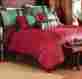 Ws4001-sk-rd 7-piece Hiend Cheyenne Red Western Faux Leather King Country Bedding Ensemble