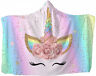 700713433170 Cusphorn Unicorn Blanket For Girls Hooded Kids Pink