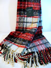 703180928439 Ralph Lauren Throw Blanket Fringed Plaid Red Black