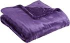 8953705126 70512 Northpoint Cashmere Plush Velvet Throw Purple