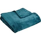 70514  Northpoint Cashmere Plush Velvet Throw Teal 777467678089