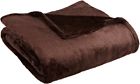 70516 Northpoint Cashmere Plush Velvet Throw Chocolate No Tax 008953705164