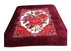 5.0kgs 709468529893 Livingston Home Super Soft Mink Blanket Maroon Queen