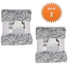 723456 Plush Throw Blanket Textured Leaf Gray Couch Home 7110101723456